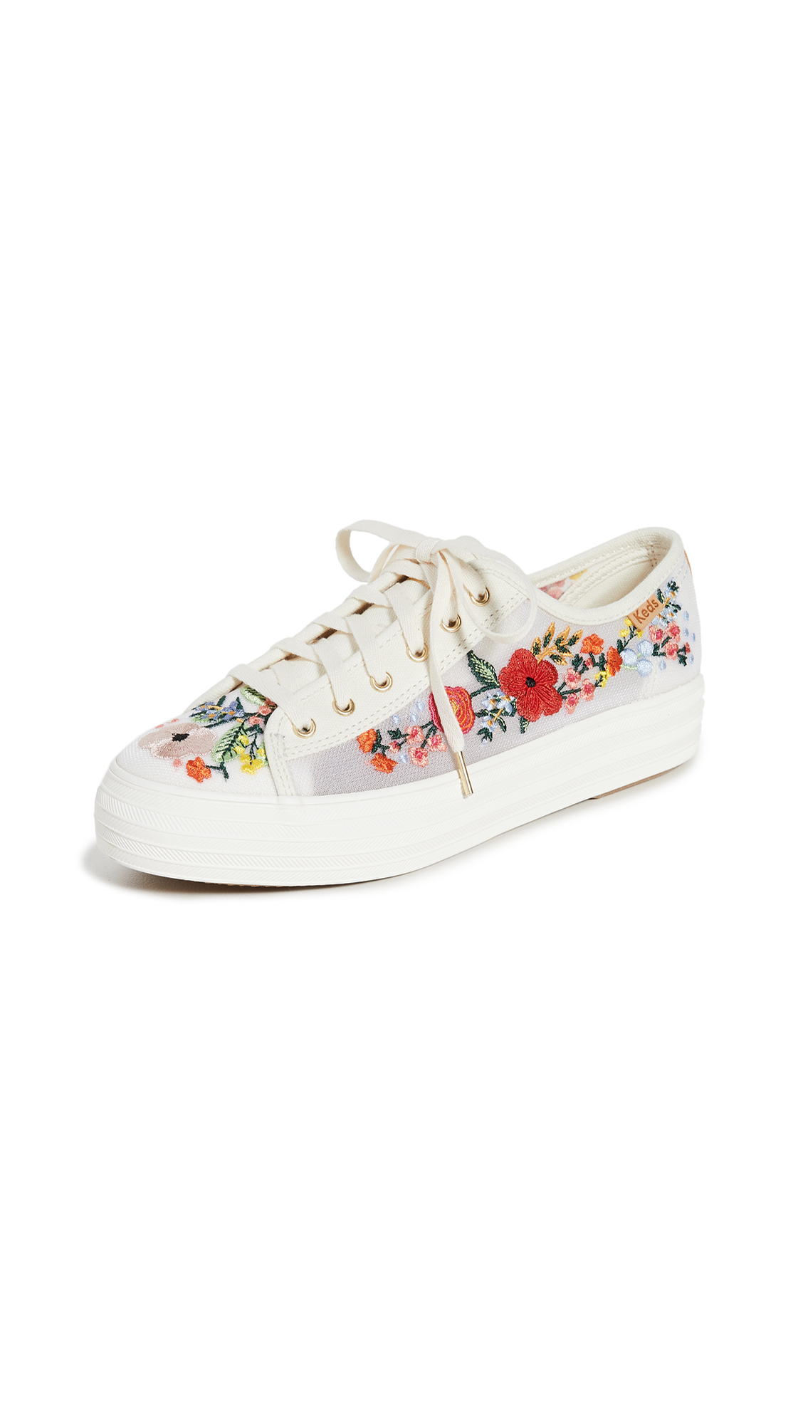 Keds triple kick embroidered mesh sneakers clearance