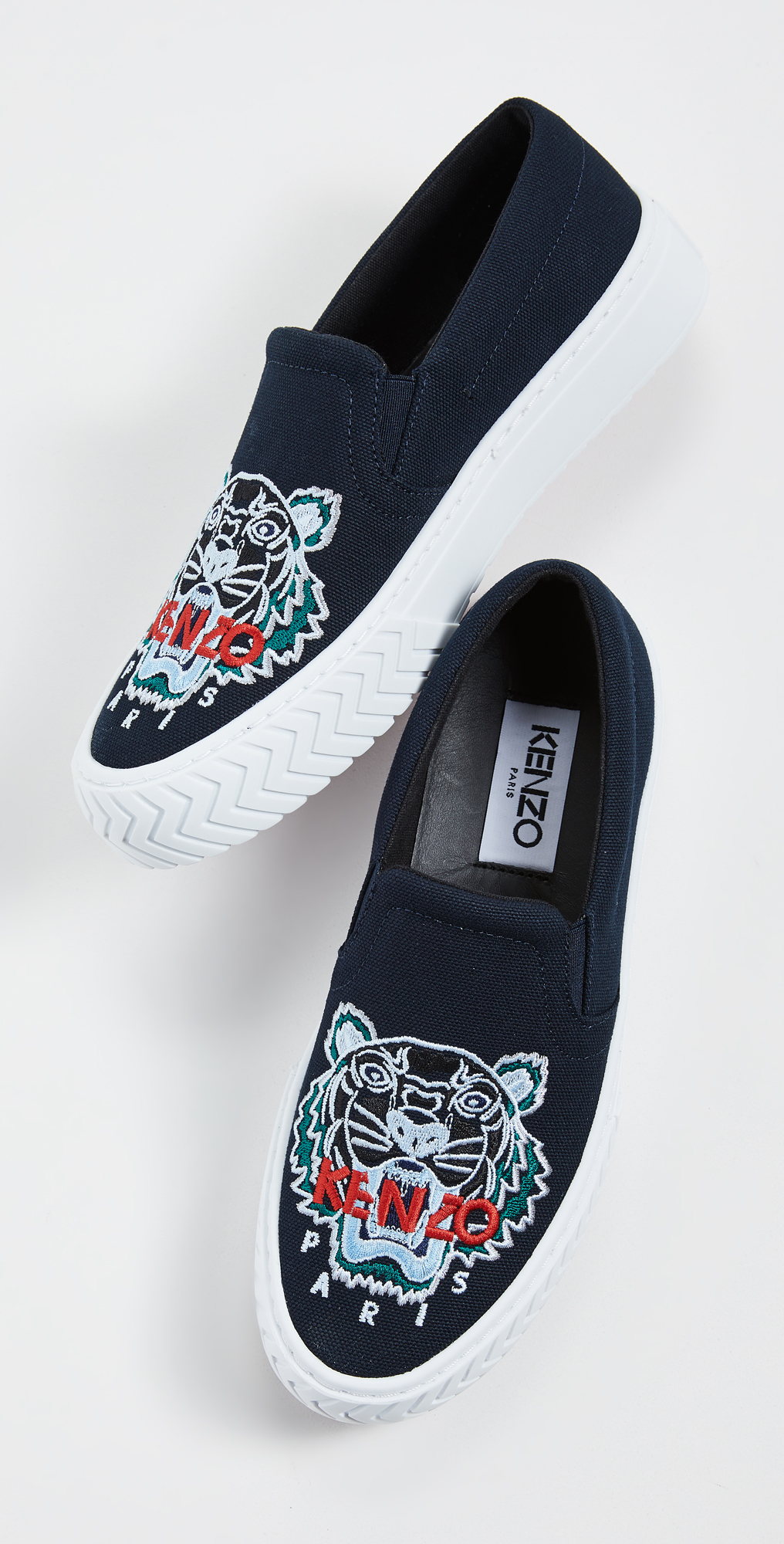 kenzo slip on sneakers