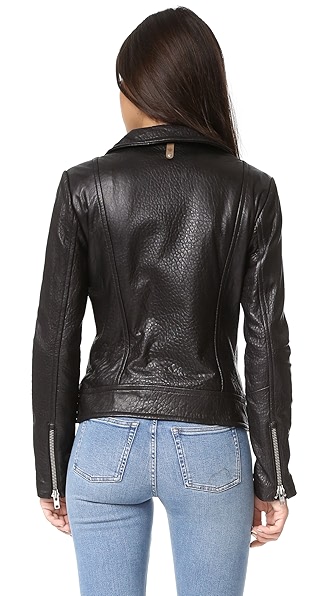MACKAGE LISA PEBBLED LEATHER JACKET