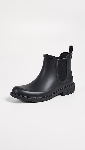 Madewell The Chelsea Rain Boots In True Black Rubber Modesens