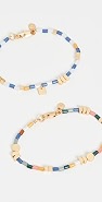 Madewell 2 Piece Beaded Stretch Bracelet Set