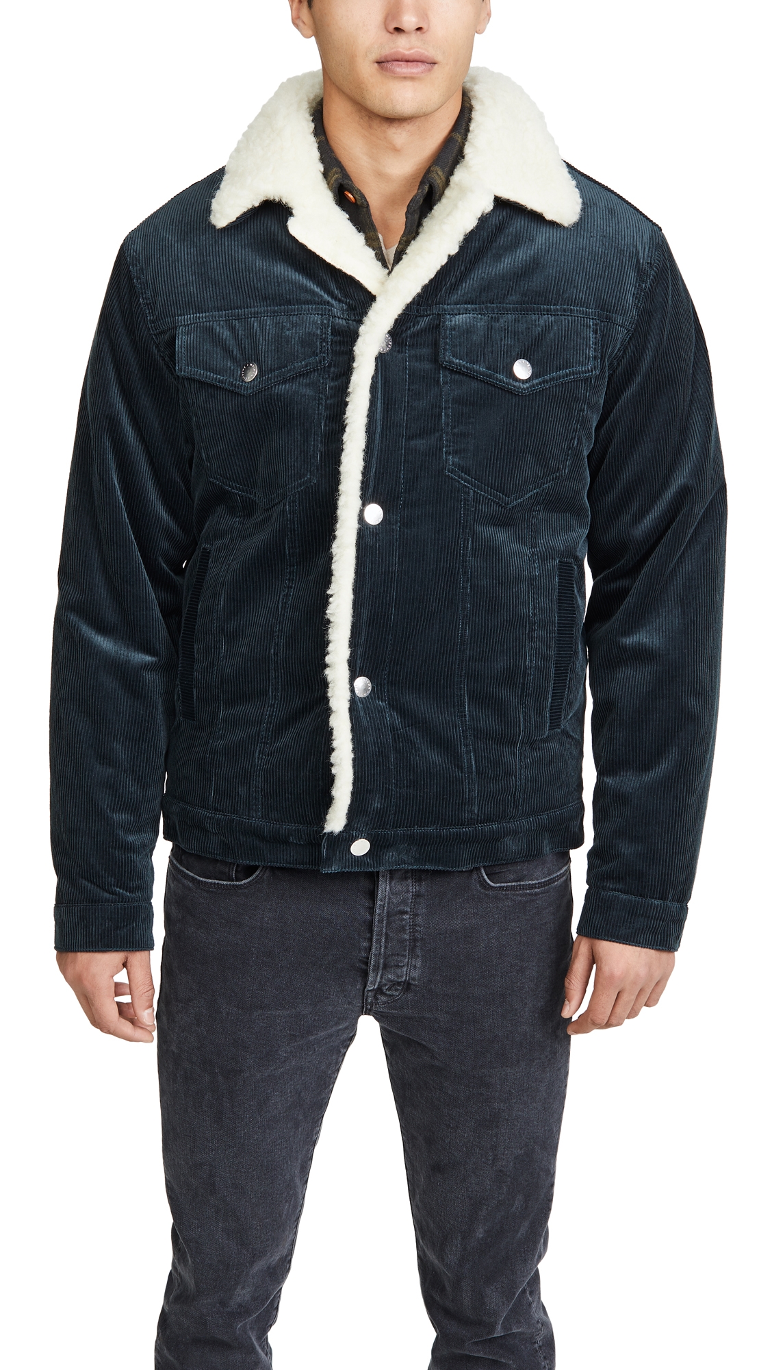 maison kitsune denim trucker jacket