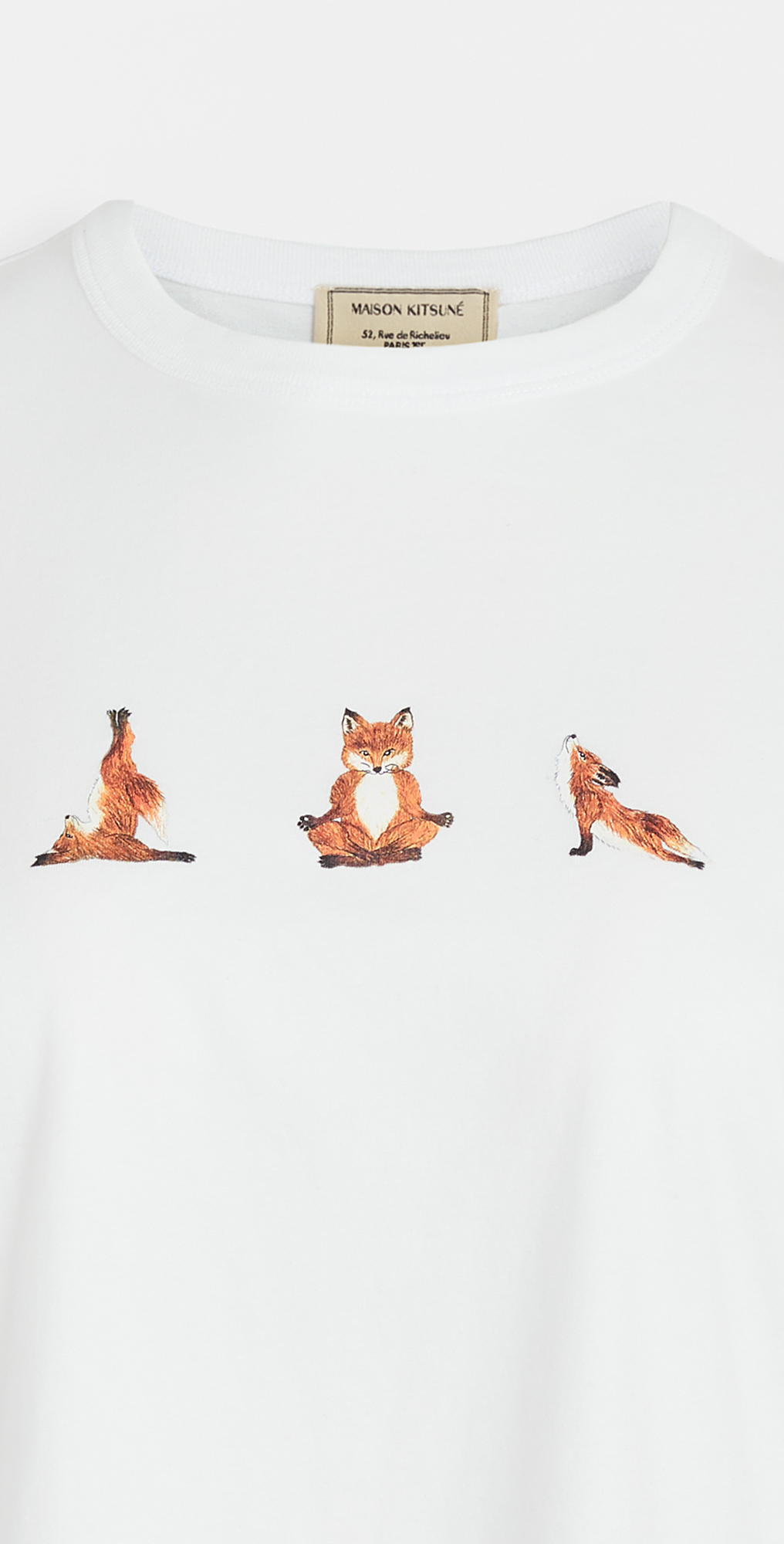 Maison Kitsune T Shirt Yoga Fox Print Shopbop