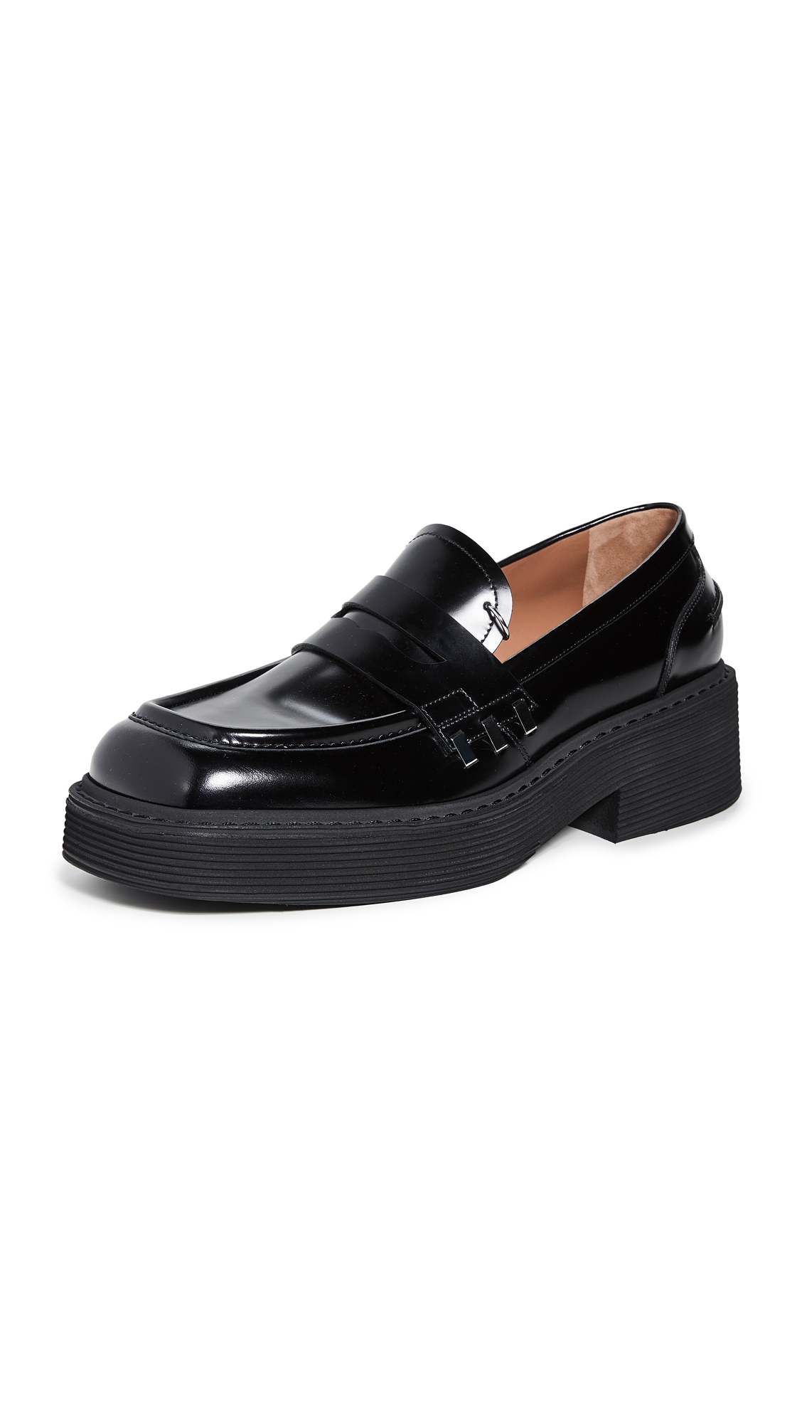 Marni Pierced Loafers In Black | ModeSens