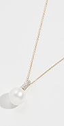 Mateo 14k Gold Simple Pearl & Diamond Pendant