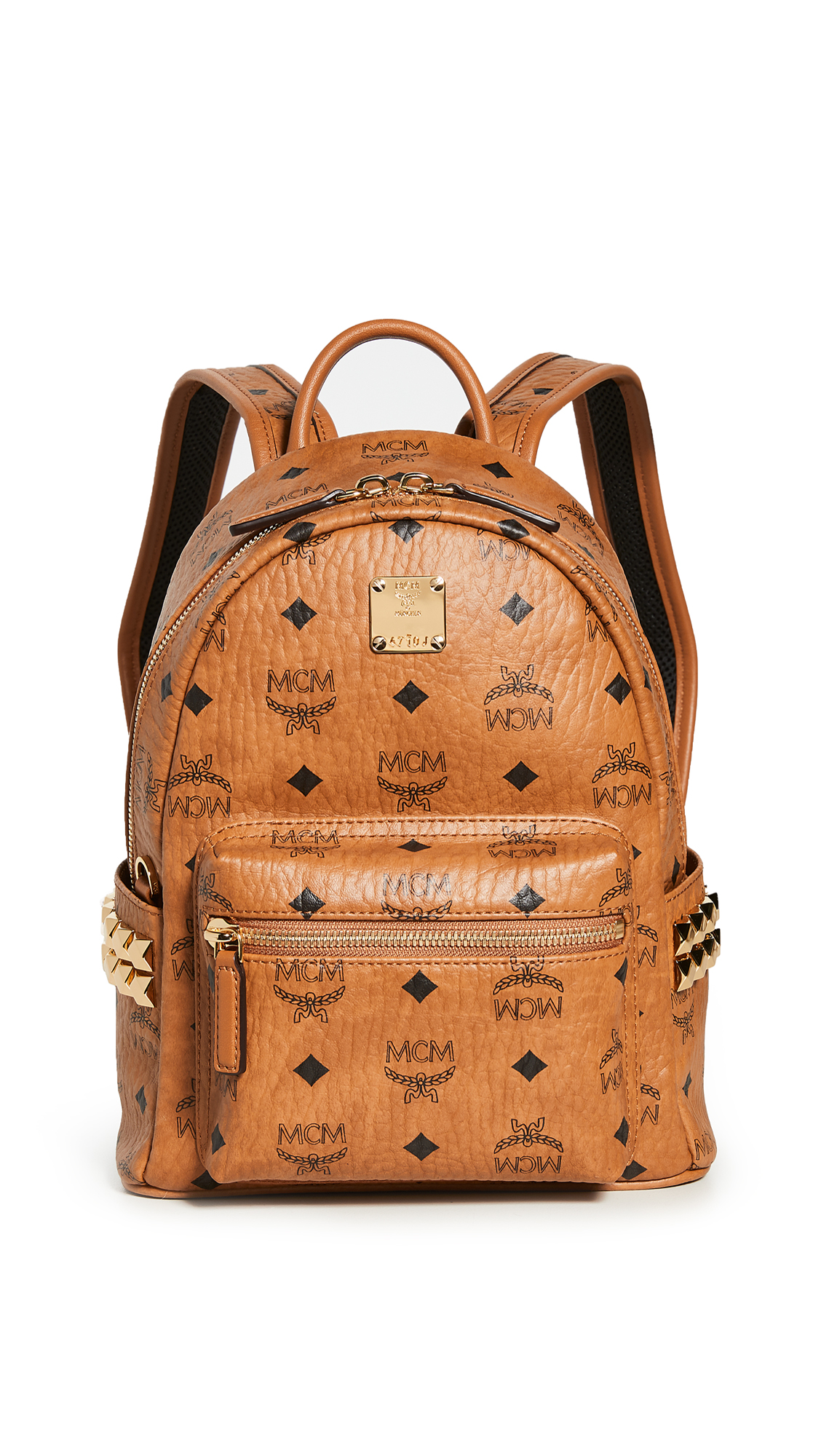 mcm mini backpack cognac