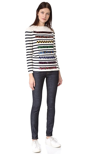 MARC JACOBS Long Sleeve Boat Neck Sweater