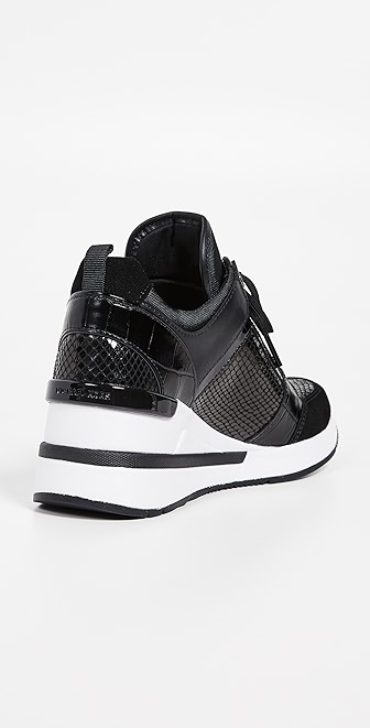 georgie embossed leather trainer