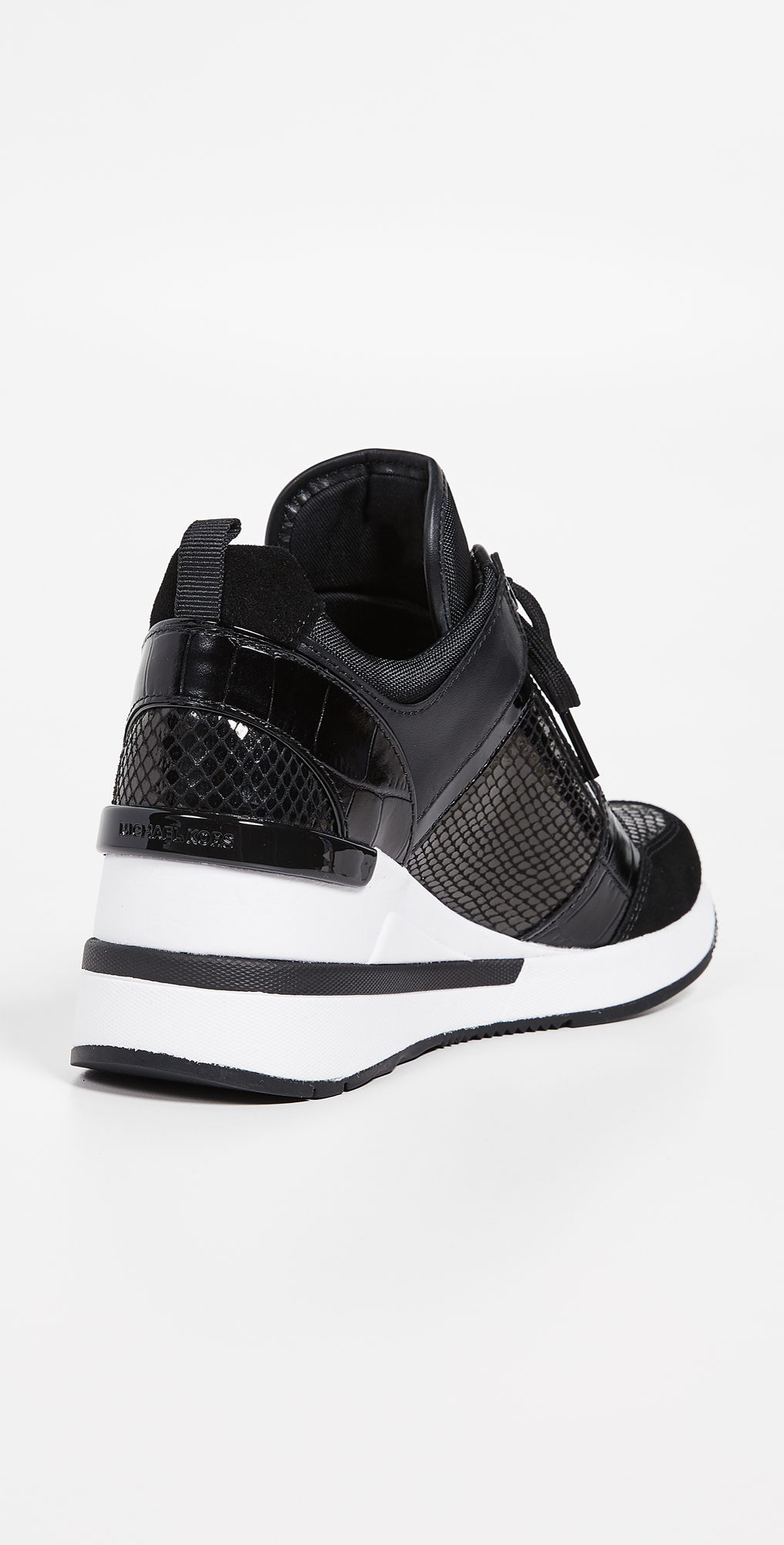 michael kors georgie embossed leather trainer