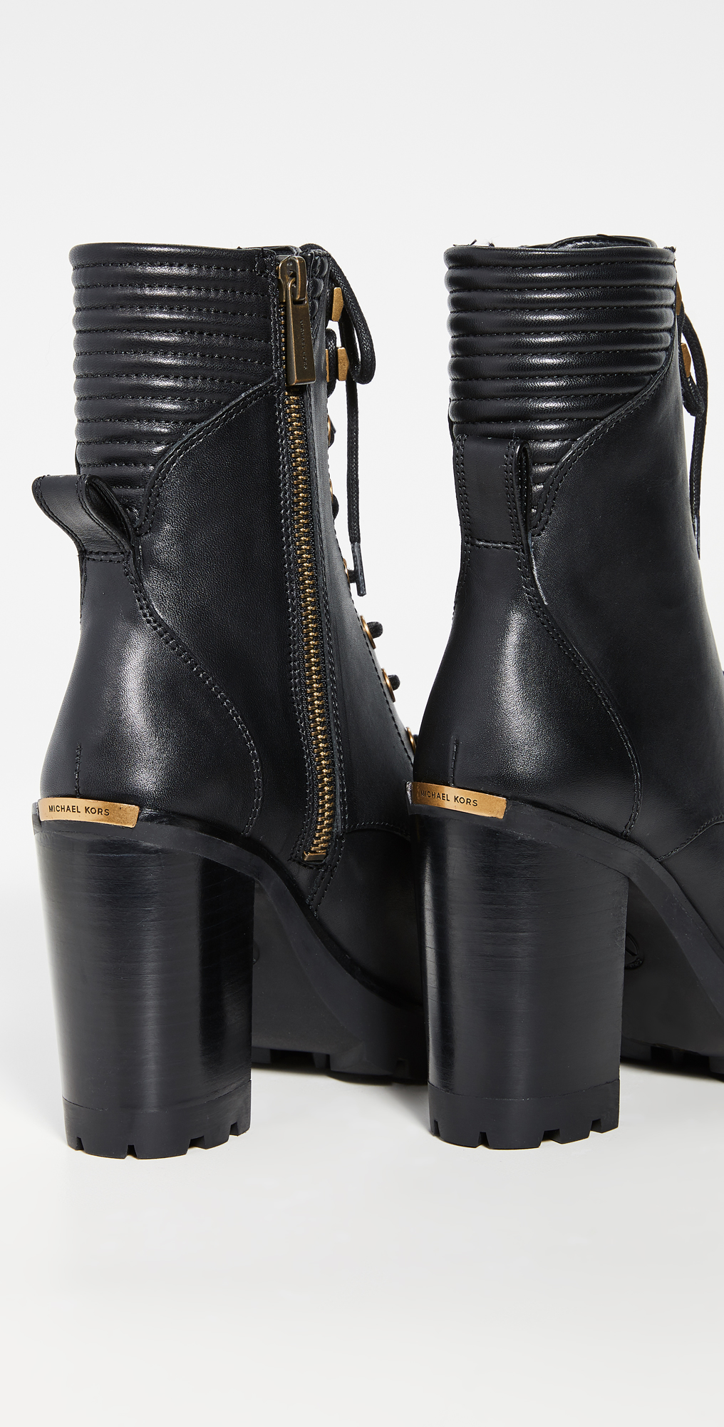 michael kors boots with gold studs