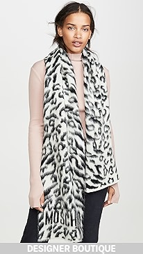 Moschino - Leopard Logo Scarf