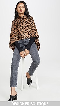 Moschino - Leopard Logo Poncho
