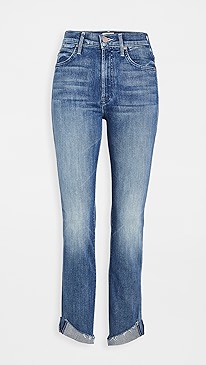 MOTHER - High Waisted Rascal Ankle Slit Flip Jeans