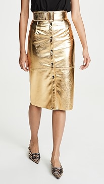 MSGM - Metallic Midi Skirt