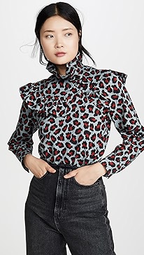 MSGM - Leopard Blouse