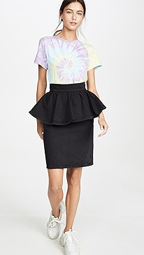 MSGM - Denim Peplum Skirt