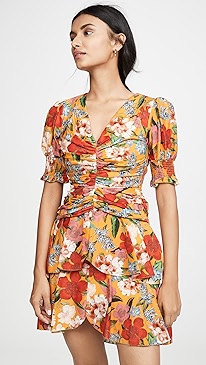 Nicholas - Puff Sleeve Pintuck Dress