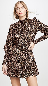 Nicholas - High Neck Ruffle Mini Dress