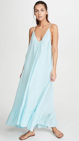 9SEED PALOMA RUFFLE MAXI DRESS
