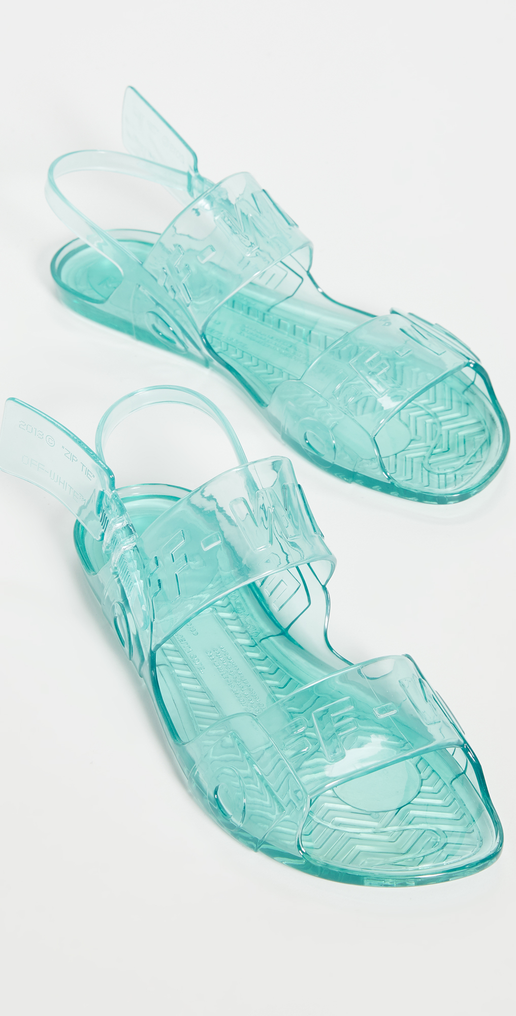 off white jelly shoes