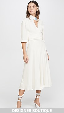 Off-White - Crepe Romantic Dress