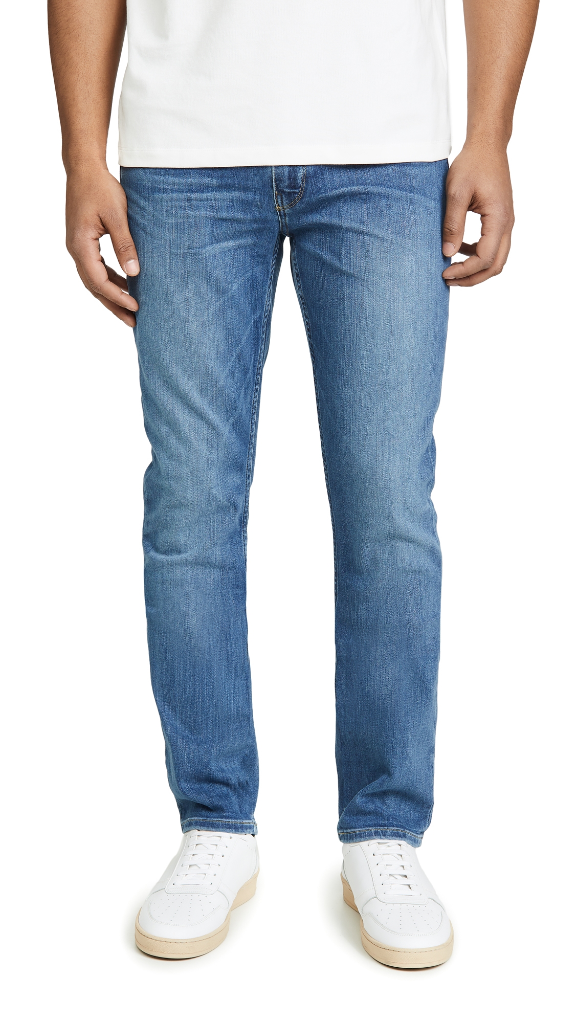 Paige Mens Scarsdale Federal Straight-leg Slim-fit Stretch-denim Jeans In Blue