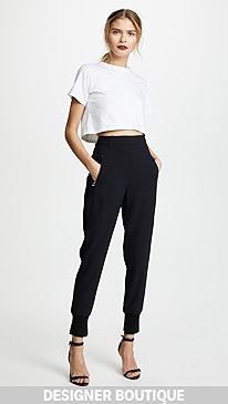 3.1 Phillip Lim - Pinstripe Jogger Pants with Piping