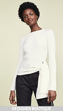 3.1 Phillip Lim - Ribbed Pullover with Waist Tie