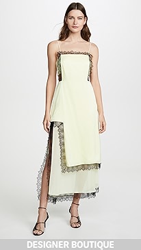 3.1 Phillip Lim - Square Front Slit Dress with Lace