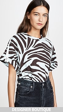 3.1 Phillip Lim - Short Sleeve Printed Zebra T-Shirt