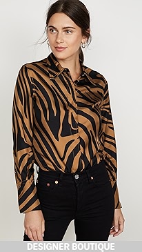 3.1 Phillip Lim - Long Sleeve Zebra Print Blouse
