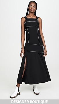 3.1 Phillip Lim - Crepe Asymmetric Wrap Cold Shoulder Dress