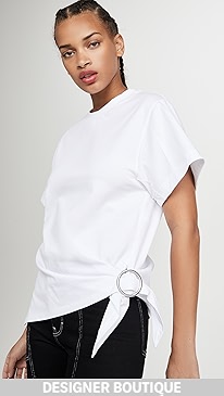 3.1 Phillip Lim - Short Sleeve T-Shirt with Gathered Ring