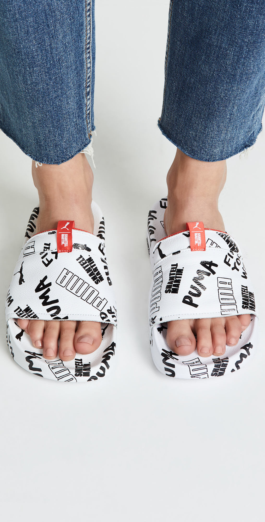 puma x shantell martin leadcat graphic sandals