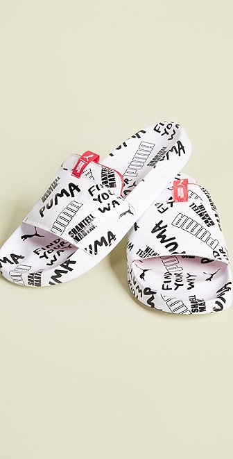 puma x shantell martin leadcat graphic sandals