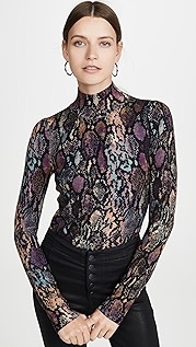 Rebecca Taylor Snake Turtleneck Pullover