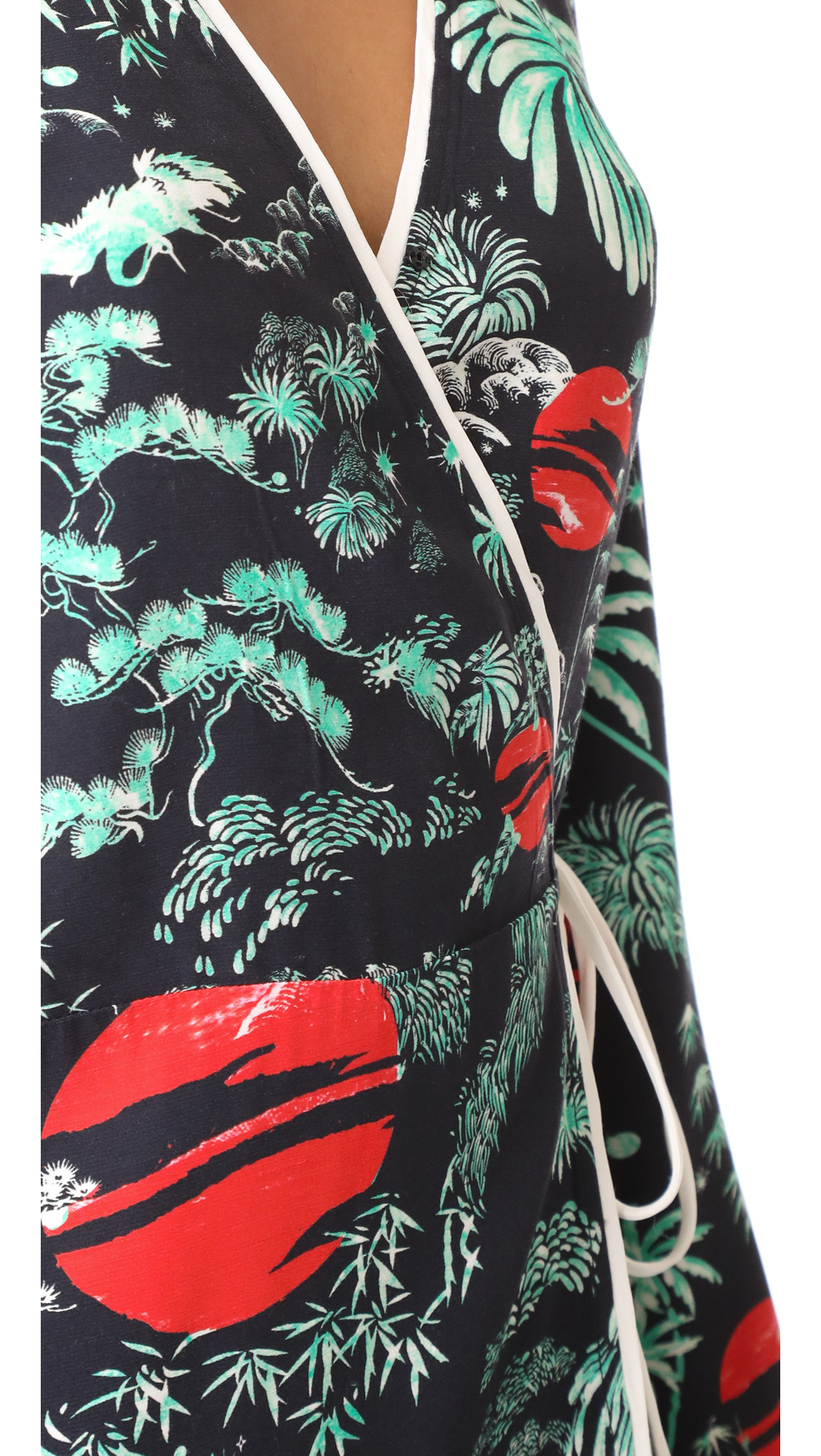 rixo iris wrap dress
