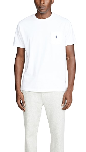 POLO RALPH LAUREN CLASSIC FIT POCKET TEE WHITE