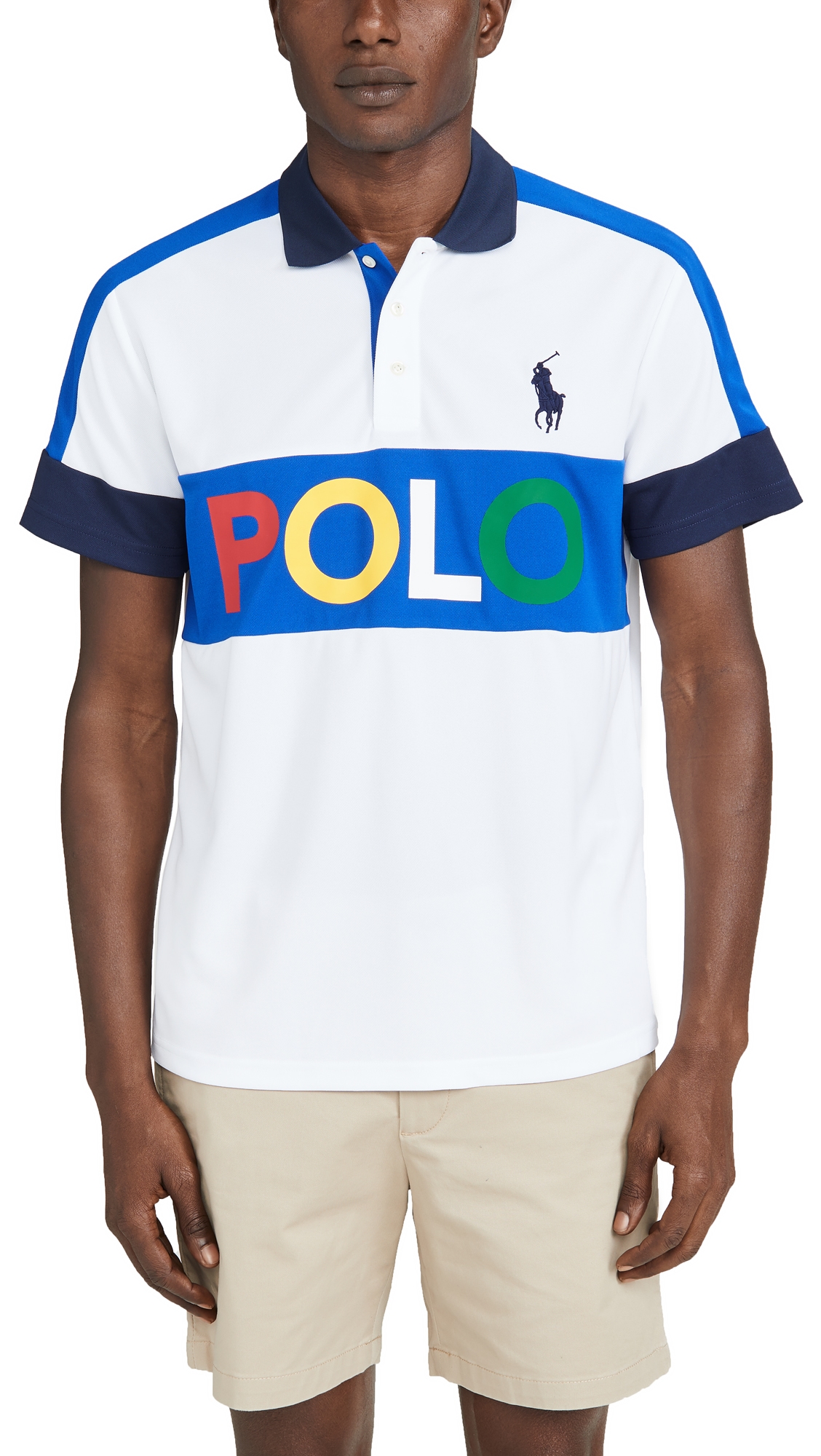 Polo Ralph Lauren Multi Color Logo Polo Shirt In Pure White ModeSens