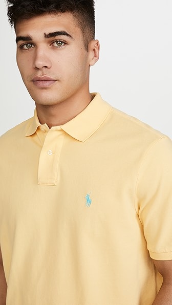 Polo Ralph Lauren Basic Mesh Short Sleeve Polo In Yellow