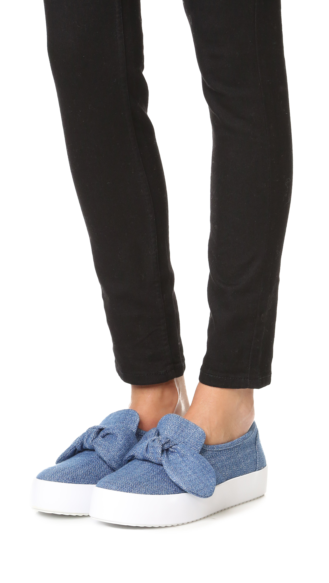 denim slip on sneakers