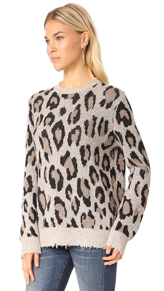 navy print sweater