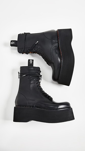r13 platform combat boots