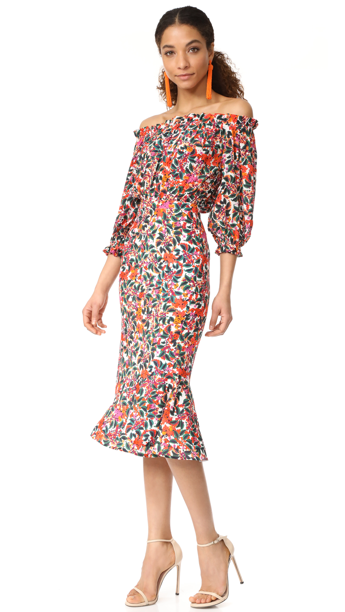 saloni grace off the shoulder dress