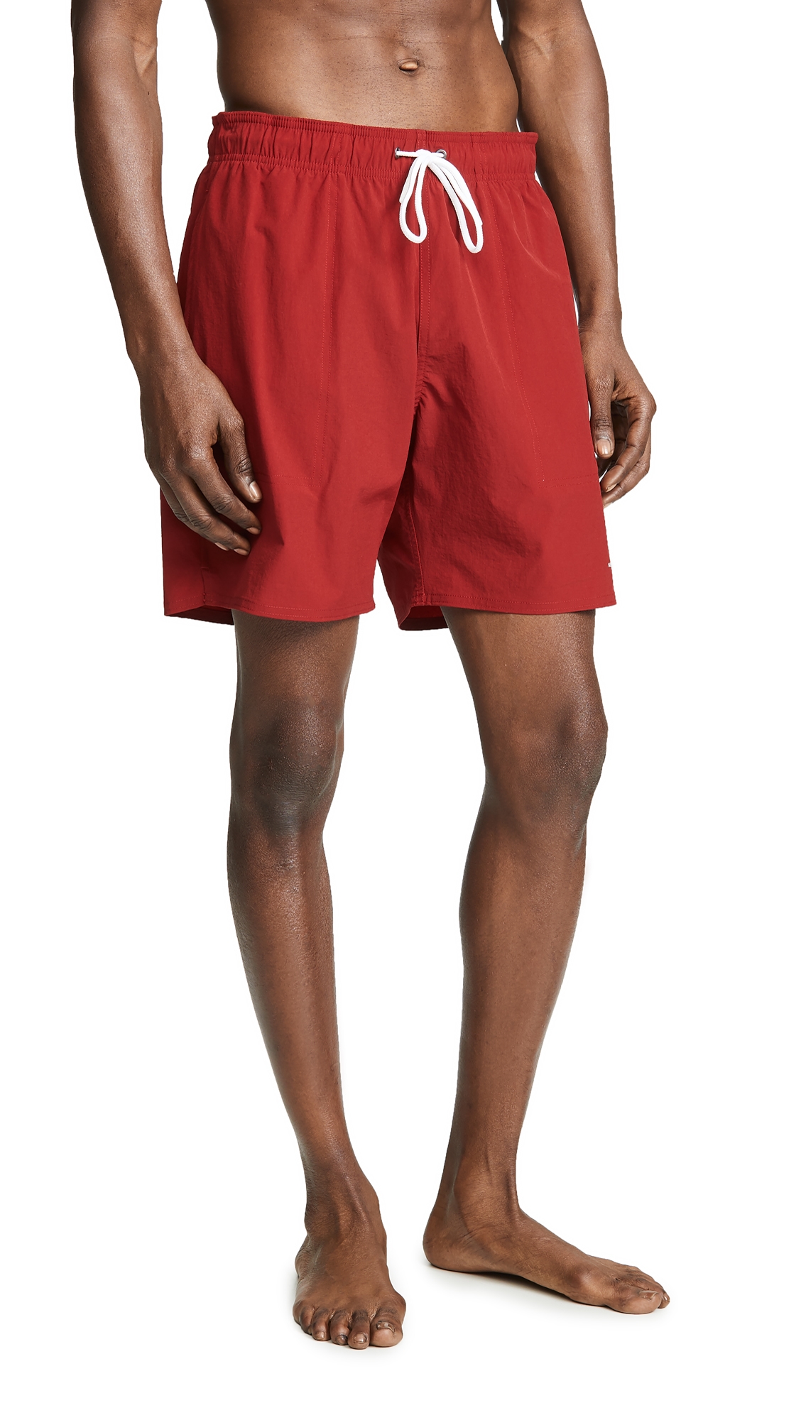 Saturdays Surf Nyc Ritchie Stretch Swim Shorts In True Red ModeSens