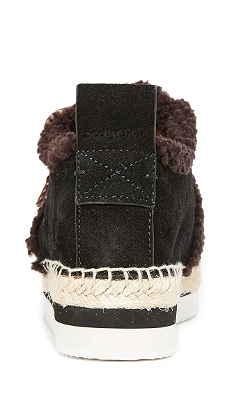 chloe shearling sneakers