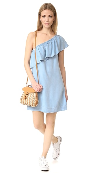 7 FOR ALL MANKIND ONE SHOULDER DRESS