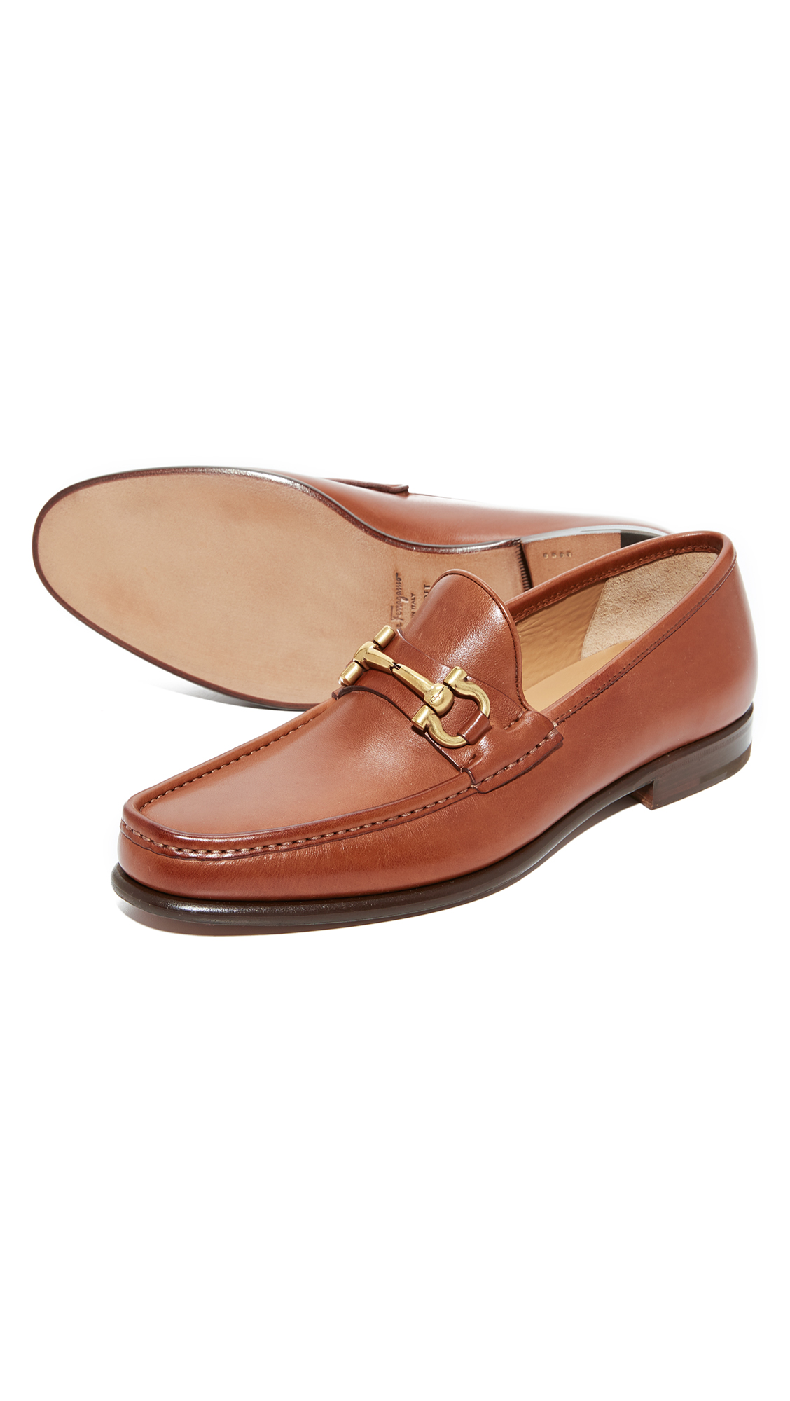 FERRAGAMO Mason Bit Leather Loafers