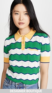 Stella Jean - Striped Polo