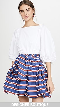 Stella Jean - Mini Dress With Striped Skirt